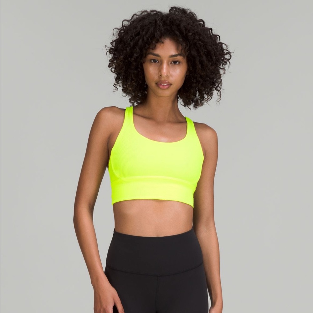 lululemon Long Line Ribbed Bra - BLUE**